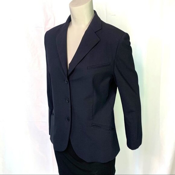 GIORGIO ARMANI BLACK BLAZER SINGLE BREAST WITH FROM POCKETS WOMEN SIZE 8 - Picture 4 of 8